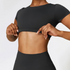 Women Short Sleeve Seamless Crop Top T-Shirt