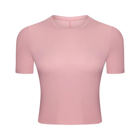 Camisa de manga corta suave y ajustada para mujer