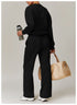 Women's 2-Piece Crewneck Top and Long Mid Rise Sports Pants Set