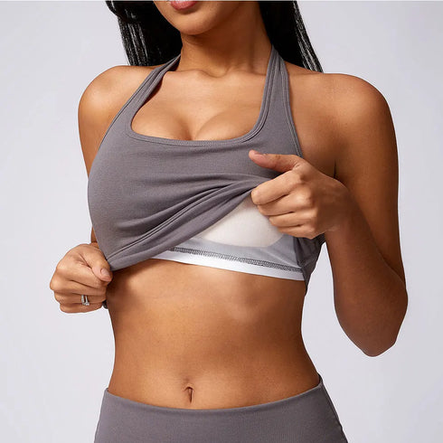 Top de tirantes para mujer con sujetador deportivo incorporado
