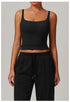 Women's 2-Piece Tank Top and Long Mid Rise Sports Pants Set