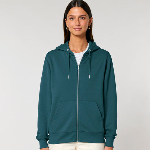 Women's Organic Cotton Heavyweight 350GSM Zip-up Sweatshirt