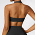 Sujetador deportivo con cuello halter para mujer