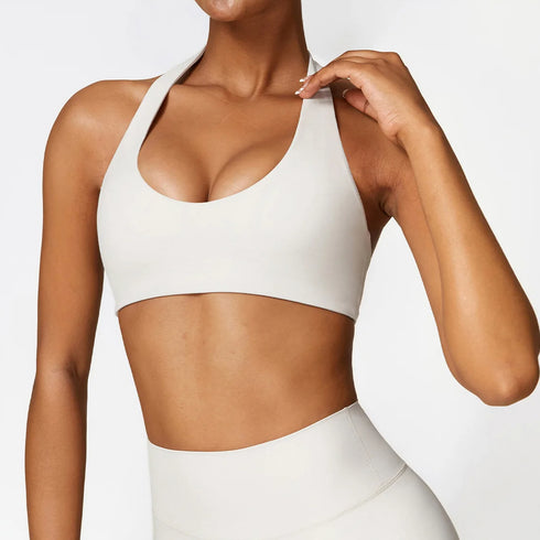 Women's halter sports bra