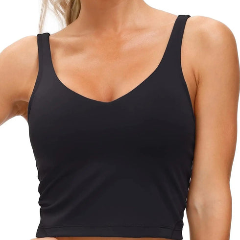 women's active top in black