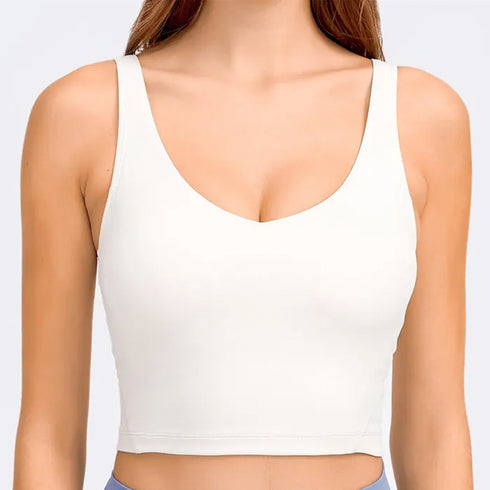 women's active top in creamy white