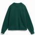 Front view flat lay of men’s dark green ultra heavyweight organic cotton French terry crew neck sweatshirt (500gsm) – Louvóre apparel