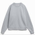 Front view flat lay of men’s silver gray ultra heavyweight organic cotton French terry crew neck sweatshirt (500gsm) – Louvóre apparel