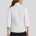 Back view of women’s cream white athletic soft vest on model – Louvóre athleisure apparel