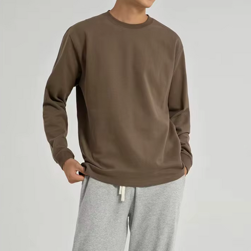 Men's Heavyweight Long-sleeve Crewneck Shirt