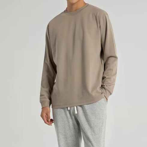 Men's Heavyweight Long-sleeve Crewneck Shirt