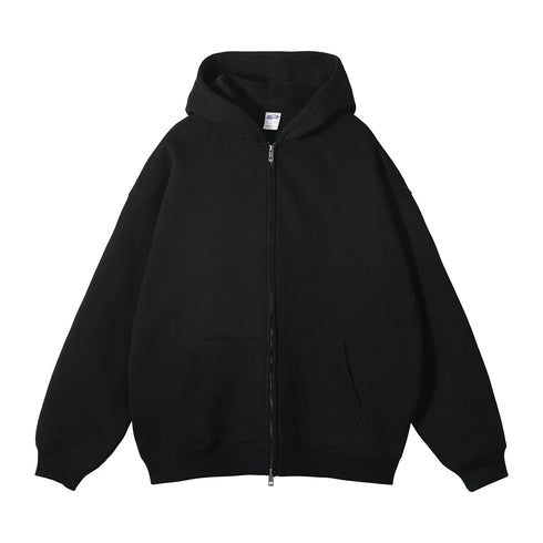 Men's Plush Oversized Heavyweight Full-Zip Hoodie