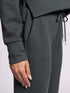 Sleek Ribbed Loungewear Jogger & Jacket Top Active Set