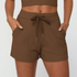 Women's Athletic Ribbed Shorts with Drawstrings