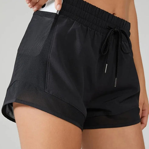 Women's High Waisted 2-in-1 Shorts