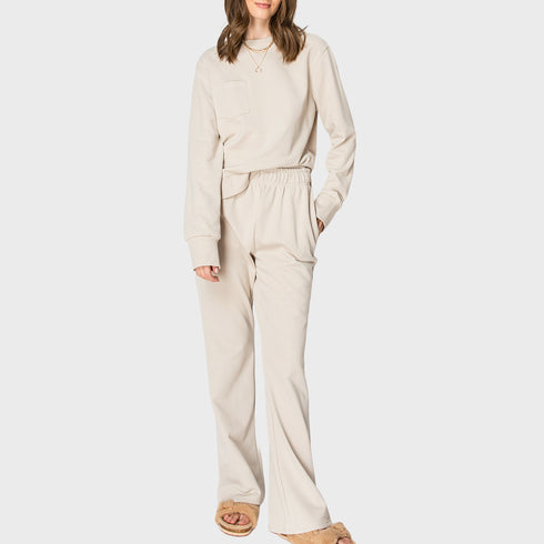Women's 2-Piece French Terry Crewneck Lounge Set
