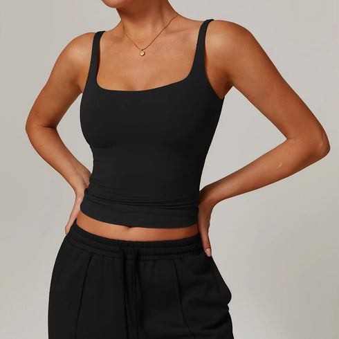 Women's 2-Piece Tank Top and Long Mid Rise Sports Pants Set