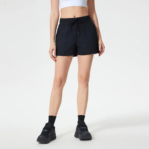 Women's Athletic Lightweight Shorts with Elastic Waist Band & Tie Strings