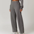 Women's Open Back Cropped Top Wide Boot Pant Set