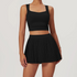 Women's Athletic Tank Top and Pleated Skirt Set