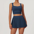 Women's Athletic Tank Top and Pleated Skirt Set