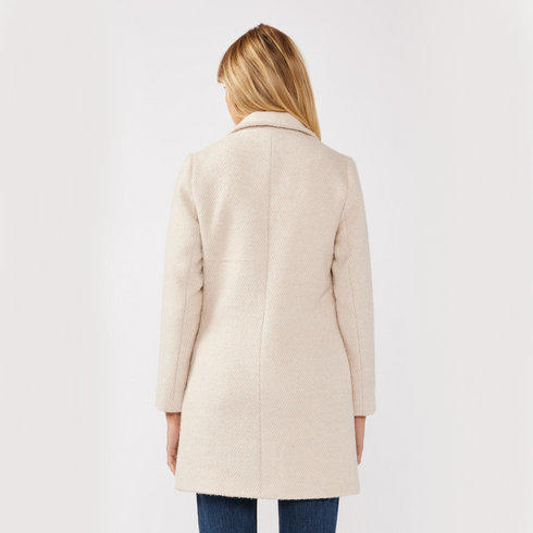 Women's Chevron Notched Lapel Coat
