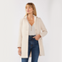 Women's Chevron Notched Lapel Coat