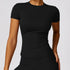 Women's Crewneck Short Sleeve Shirt – Form Fitting Athletic Blend Fabric