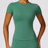 Women's Crewneck Short Sleeve Shirt – Form Fitting Athletic Blend Fabric