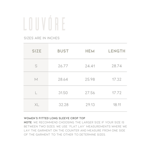 Women's Fitted Long Sleeve Crop Top