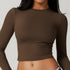 Women's Fitted Long Sleeve Crop Top