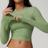 Women's Fitted Long Sleeve Crop Top