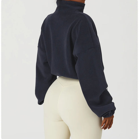 Women's Oversized Long Sleeve Fleece Jacket
