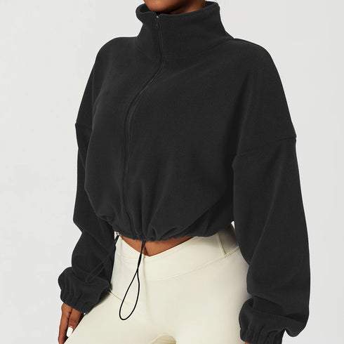 Women's Oversized Long Sleeve Fleece Jacket