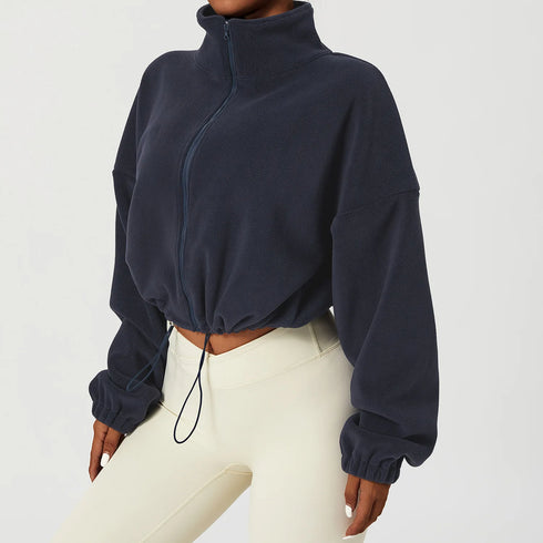 Women's Oversized Long Sleeve Fleece Jacket