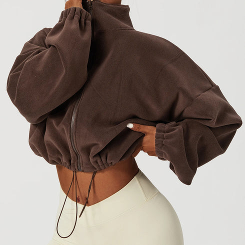 Women's Oversized Long Sleeve Fleece Jacket