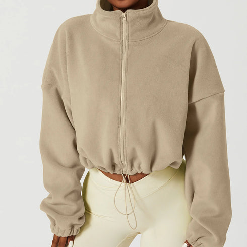 Women's Oversized Long Sleeve Fleece Jacket