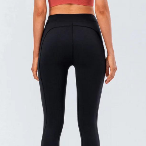 Women's High Waist Yoga Pants with Draw Strings and Pockets