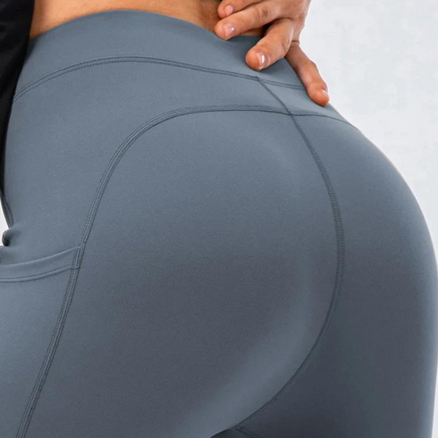 Women's High Waist Yoga Pants with Draw Strings and Pockets