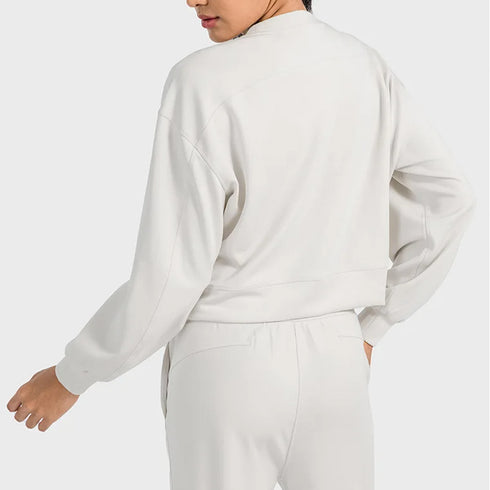 Sudadera de cuello redondo de gran tamaño para mujer