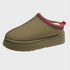 Women's Warm Plush Slip-on Platform Slippers with Stitching Design