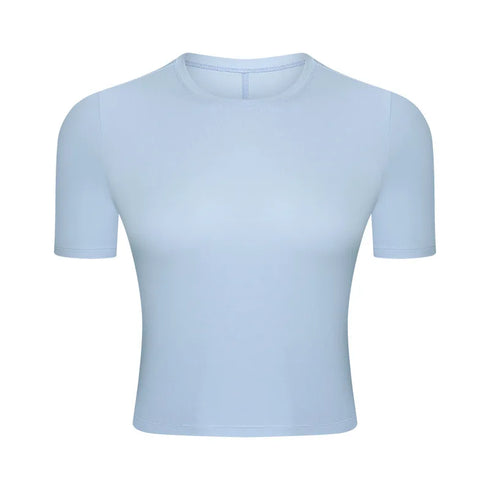 Camisa de manga corta suave y ajustada para mujer