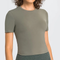 Camisa de manga corta suave y ajustada para mujer