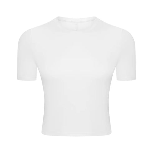 Camisa de manga corta suave y ajustada para mujer