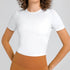 Camisa de manga corta suave y ajustada para mujer