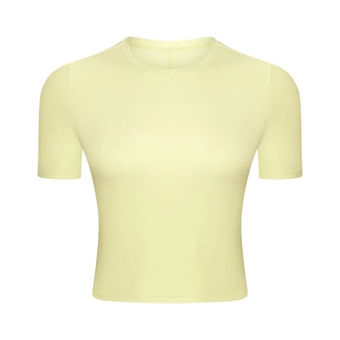 Camisa de manga corta suave y ajustada para mujer