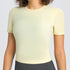 Camisa de manga corta suave y ajustada para mujer