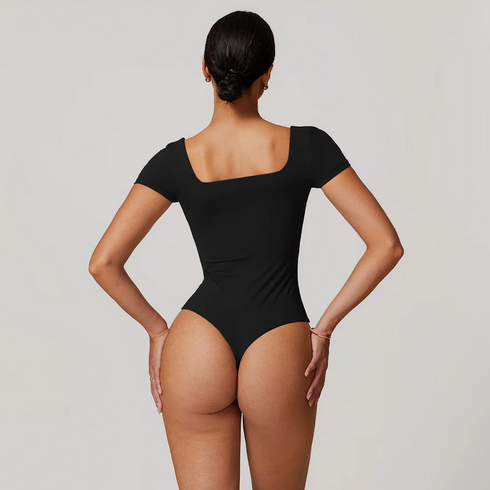 Women's Short Sleeve Double Lined Bodysuit
