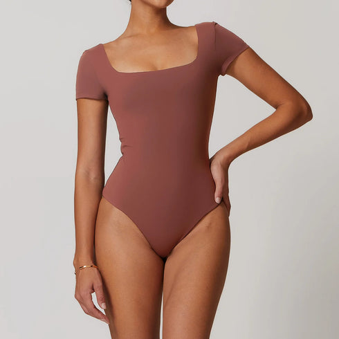 Women's Short Sleeve Double Lined Bodysuit