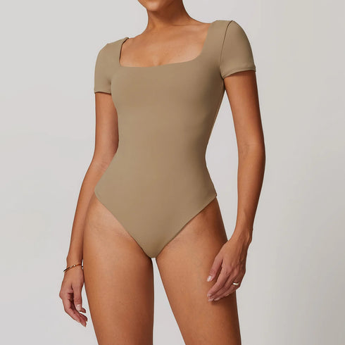Women's Short Sleeve Double Lined Bodysuit